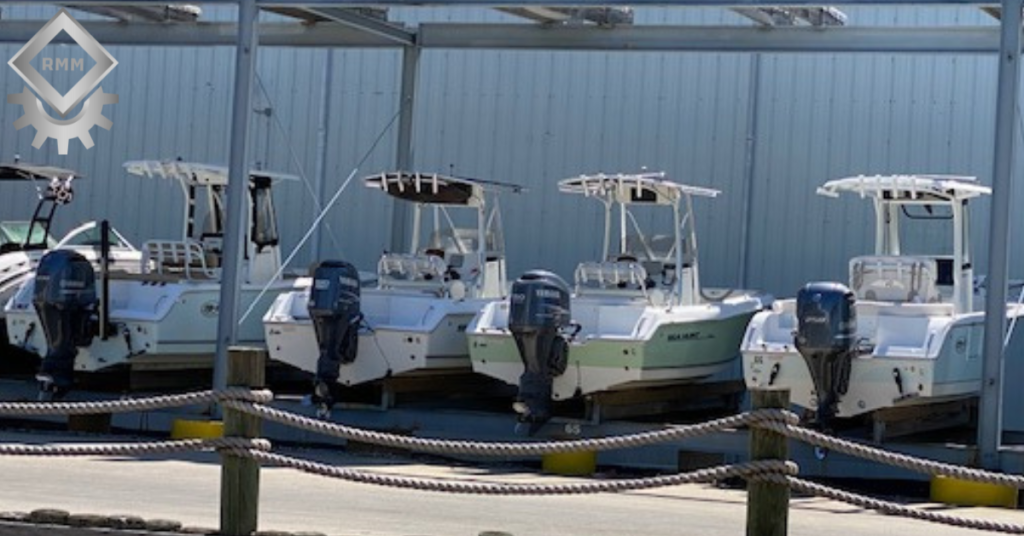 Industrial boat rack systems and custom marina storage at Reese Marine & Manufacturing